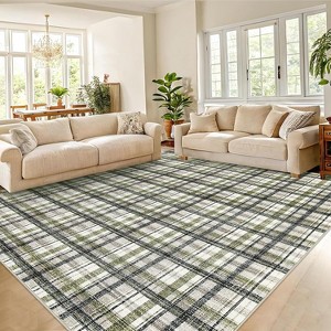 Area Rug for Bedroom Washable Non Slip Runner Rug Low Pile Soft Non Shedding Stain Resistant Carpet - 1 of 4