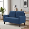 51.2" Loveseat for Small Spaces, Modern Linen Blend Sofa with Ergonomic Back & Removable Cushions, 51.2"x28"x33.9"H - 2 of 4