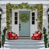 Jojoka Pre-Lit White LED Lights Holiday Christmas 6-Piece Set: Tree, Garland, Wreath, Swags, Christmas Decorations Set of 6 - 2 of 4