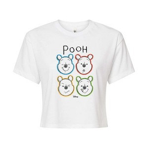 Women's - Disney - Pooh Sketch Cropped Graphic T-Shirt - 1 of 4
