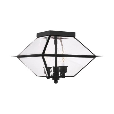 Livex Lighting Westover 3 - Light Flush Mount in  Black