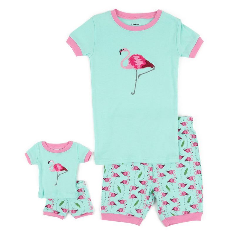 Leveret Girls and Doll Matching Short Pajamas, 1 of 6