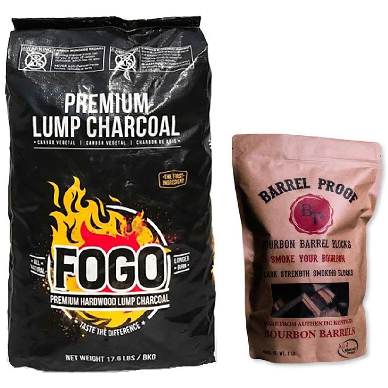 FOGO Premium Hardwood Lump Charcoal, Natural, Medium and Small Sized Lump Charcoal for Grilling and Smoking, Restaurant Quality, 1 of 4