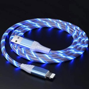 MAGIC JOHN 2.4A RGB LED Light Durable USB Cable for IPhone IOS Lighting 3FT - 1 of 4