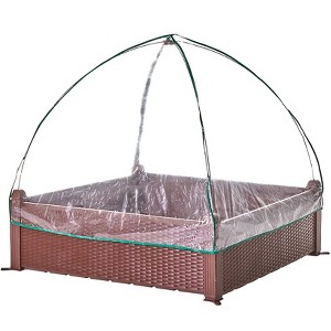 The Lakeside Collection Raised Garden Bed with Greenhouse Cover - 1 of 2