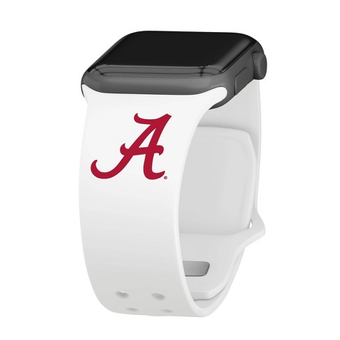 Ncaa Alabama Crimson Tide White Apple Watch Band 42 44 45 49mm Target