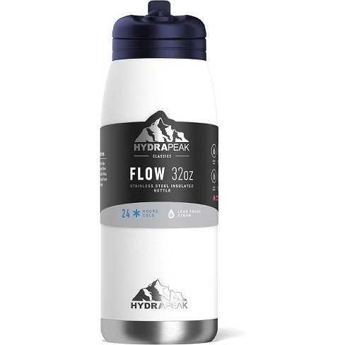 WHITE + STRAW LID 24 OZ WATER BOTTLE