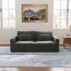 LOVMOR 83" Modern Sofa Couch for Living Room, 3 Seater Deep Seat Sofa with Upholstered Cushion and 2 Pillows , for Small Space, Apartment, Office - 2 of 4