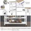 56'' Kitchen Island Cart, Rolling Kitchen Island with Drawer and Shelves, Serving Utility Cart, Kitchen Island Table on Wheels for Hotel Kitchen - 4 of 4
