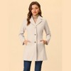 INSPIRE CHIC Women's Single Breasted Notched Lapel Long Winter Coats - 2 of 4