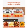 VEVOR Electric Soup Warmer, Three 6.34QT Stainless Steel Round Pot with 86~185°F Adjustable Temp, 1500W Commercial Bain Marie, Silver - 4 of 4