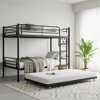 MAYEERTY Twin Metal Bunk Bed with Trundle ¨C Ladder, Full-Length Guardrail, Noise-Free, No Box Spring Needed, Black - 2 of 4