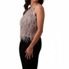 Women's Amanda Feather Tiered Halter Top - LUCY PARIS - 2 of 4