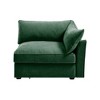 Vynxaria Modern Sofa Green Chenille, Wrapped Backrest/Armrest, Crescent Shape, Storage Drawers/Footrest, 2/3/4-Seat for Nordic/Modern Luxury - 2 of 4