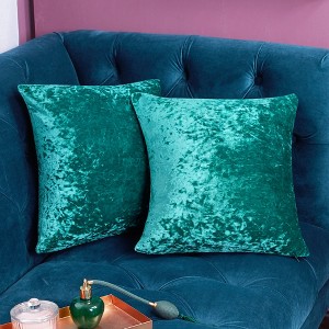 Deconovo Velvet Throw Pillow Covers 2 Pack with Hidden Zipper - 1 of 4