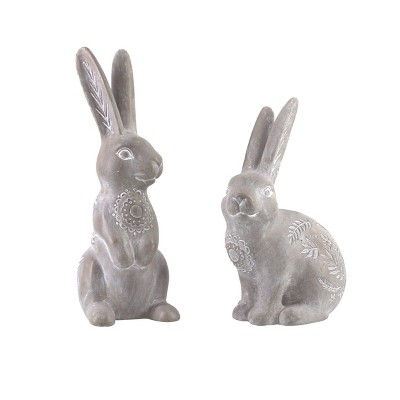 Gallerie II Etched Stone Easter Rabbit Figure, A/2