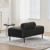 Resenkos 49.6" Wide Upholstered Mini Loveseat with Metal Legs, 2-Seater Small Sofa End of Bed Bench Window Ottoman Footrest, - 3 of 4