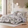9Pcs BIAB Geometric Print Comforter Set, Premium Touch Contemporary Style All Season Bedding Set with Matching Shams and Sheets - 2 of 4