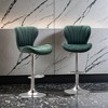 Ellston Velvet Adjustable Swivel Barstools, Set of 2- Leovsnove - 2 of 4