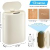 13 Gallon Automatic Trash Can, Touchless Motion Sensor Kitchen Garbage Can with Soft-Close Lid, 50L Slim Waste Bin for Bathroom Living Room Office - 2 of 4