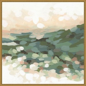 Amanti Art Green Pebble Valley II by June Erica Vess Framed Canvas Wall Art - 1 of 4