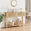 Farmhouse Entryway Table, 43 Inch Wood Console Table with 2 Drawers, 2 Tier Sofa Table with Storage for Living Room, Foyer Tables for Entryway - 3 of 4