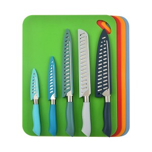 Dura Culina® 14-Piece Kitchen Knife & Flexible Cutting Board Set - Multicolored - 1 of 4