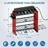 Wall-Mount Modular Tool Organizer 8-Outlet Charging Station - Holds 6 Drills & Batteries - 2 of 4