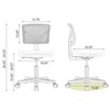 Dsvimoy Task and Office Chair Armless Mesh Ergonomic Design for Home Office, Yellow, 16.5"*17.9"*34.8" - 3 of 4