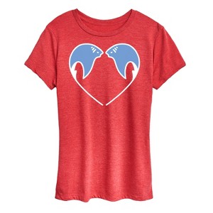 Women's - Instant Message - Sting Ray Heart Short Sleeve Graphic T-Shirt - 1 of 4