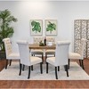 NicBex 7-Piece Dining Table Set with 6 Tufted Dining Chairs Modern Rectangle Large Kitchen Table Set & Side Chairs for Dining Room - 4 of 4