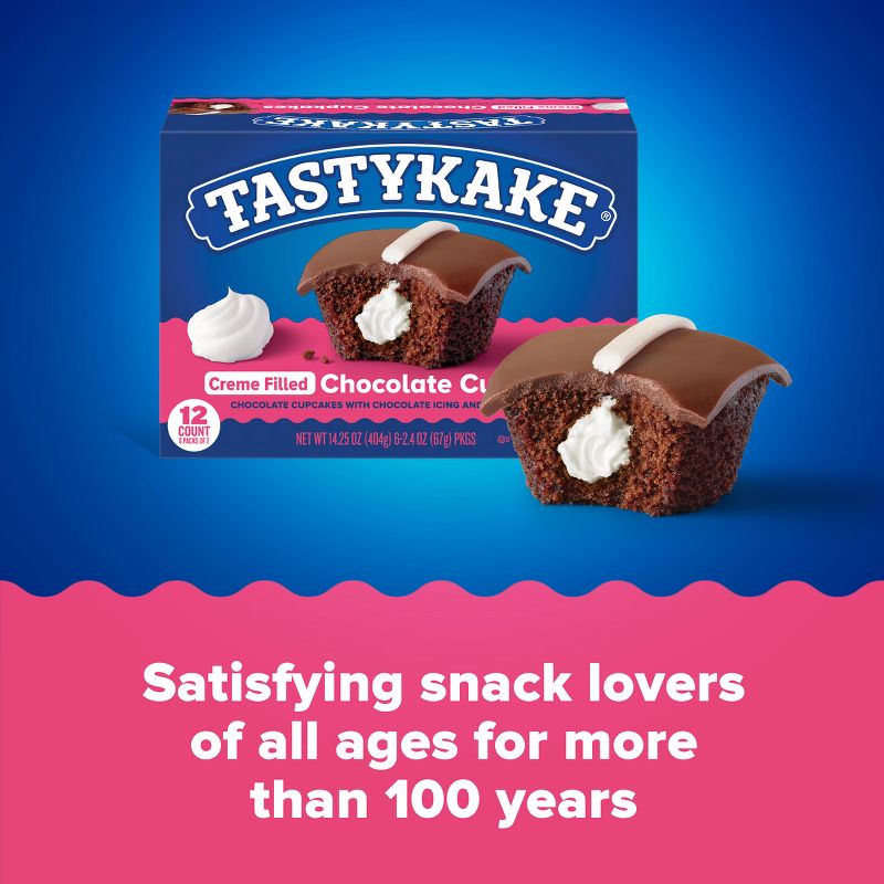 Tastykake Creme Filled Chocolate Cupcakes - 14.25oz/12pk, 5 of 16
