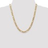 Black Bow Jewelry Men's 7mm 14K Yellow Gold Solid Flat Figaro Chain Necklace - 2 of 4