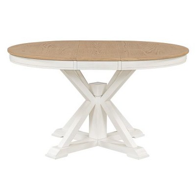 CENGHU Retro Functional Extendable Dining Table, Kitchen Table with a 12" Leaf for Dining Room, Living Room, Kitchen and Banquet Hall