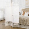 HOMCOM Room Divider, Folding Privacy Screen, 5.6' Room Separator, Wave Fiber Freestanding Partition Wall Divider - 3 of 4