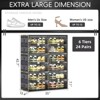 NicBex Shoe Rack Organizer Cabinet,Stackable Folding Storage Box with Doors for Closet,Bedroom,Kitchen,Entryway,Black - 3 of 4