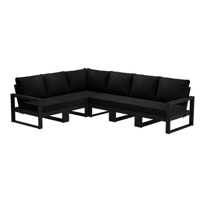 WestinTrends Montara 6-Piece Outdoor L-Shaped Patio Corner Sectional Sofa Conversation Set