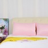 2 Pcs Queen 20"x30" Silk Satin Silky for Hair and Skin Pillowcase Pink - PiccoCasa - 3 of 4