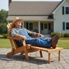 Okak Oversize Wooden Outdoor Adirondack Chair with Foldable Design, Outdoor Lounge Chair with Wide Arms, Patio Chair for Garden - 3 of 4
