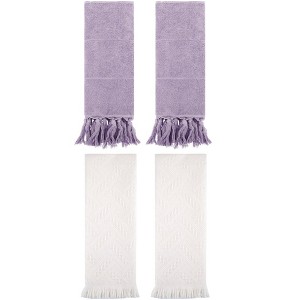 REGALWOVEN 4 Packs Cotton Soft Absorbent Boho Turkish Decorative Hand Towels - 1 of 4