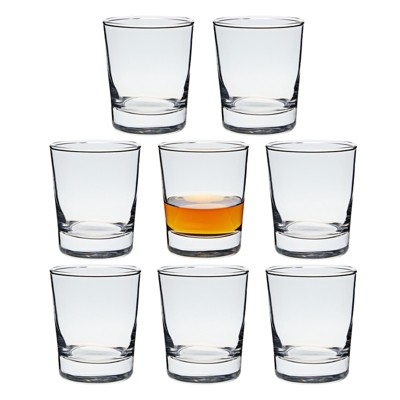 Juvale Set of 8 Whiskey Glasses, 9.8oz Old Fashioned Glass for Scotch, Bourbon, Liquor and Cocktails