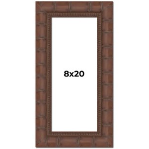 PosterPalooza | 8x20 Wide Bamboo Picture Frame, UV Acrylic, 4 Finishes - Brown, Black, Silver, and Natural - 1 of 4