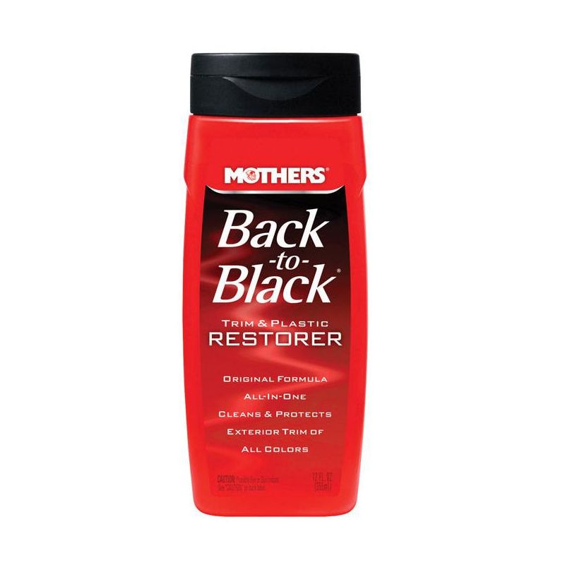 Mothers Back-To-Black Plastic and Trim Restorer Liquid 12 oz, 1 of 3