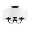 Livex Lighting Brookdale 3 - Light Semi-Flush Mount in  Black - 2 of 4
