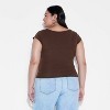 Women's Slim Fit Short Sleeve Square Neck T-Shirt - Wild Fable™ - 3 of 3
