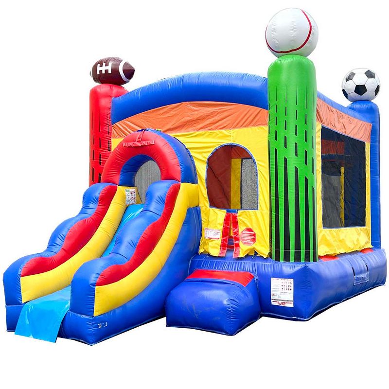 Pogo Bounce House Crossover Bounce House with Slide, No Blower, 1 of 7
