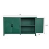 59" Accent Cabinet with 4 Doors Textured Wood Buffet Sideboard Storage Console Cabinet for Entryway Living Room or Dining Room-Maison Boucle - 4 of 4