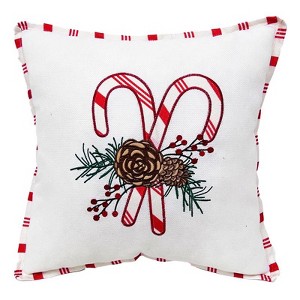 Celebrations - Home - Candy Cane Pillow - White - 16 in. - Case of 4 - 1 of 1
