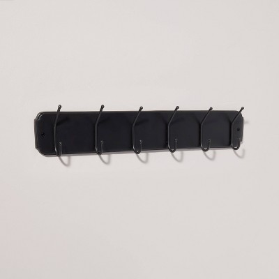 24 Classic Metal Wall Hook Rack Black Finish - Hearth & Hand with Magnolia