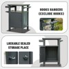 FONTOI Kitchen and Dining Cabinets Sideboard Buffet Server Table，Kitchen Doors Storage Cabinet with Shelf, Blue, 29.92"*20.31"*35.51" - 3 of 3